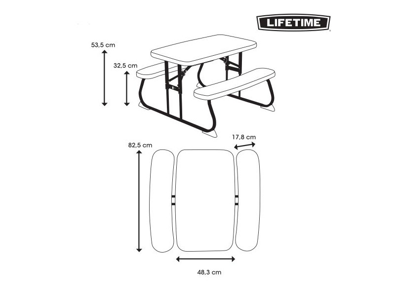 LIFETIME Picknickgarnitur Kids grün
