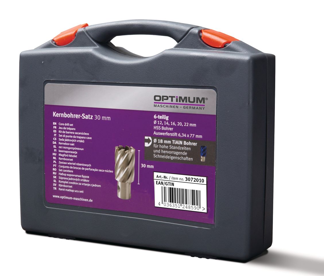 OPTIMUM Magnetbohrmaschine Zubehörset HSS TiAlN 30