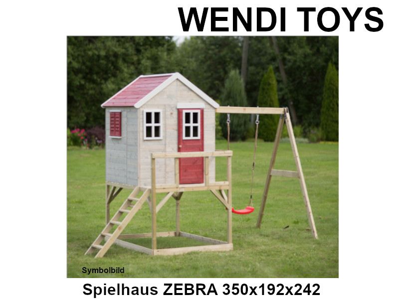 WENDI TOYS Spielhaus ZEBRA 350x192x242