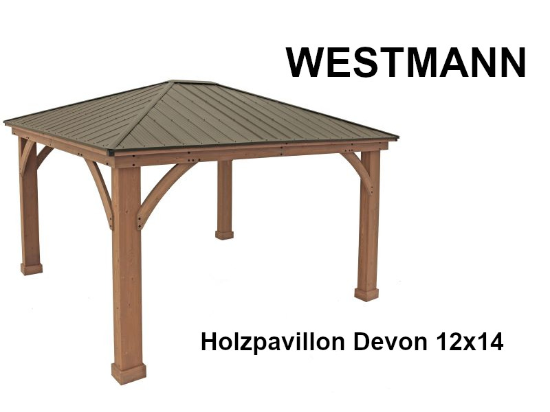WESTMANN Holzpavillon DEVON 366x427 cm natur "12x14"