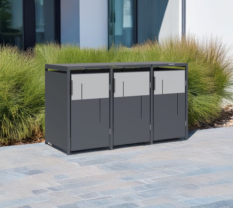 WESTMANN Mülltonnenbox 3er Tonus 3