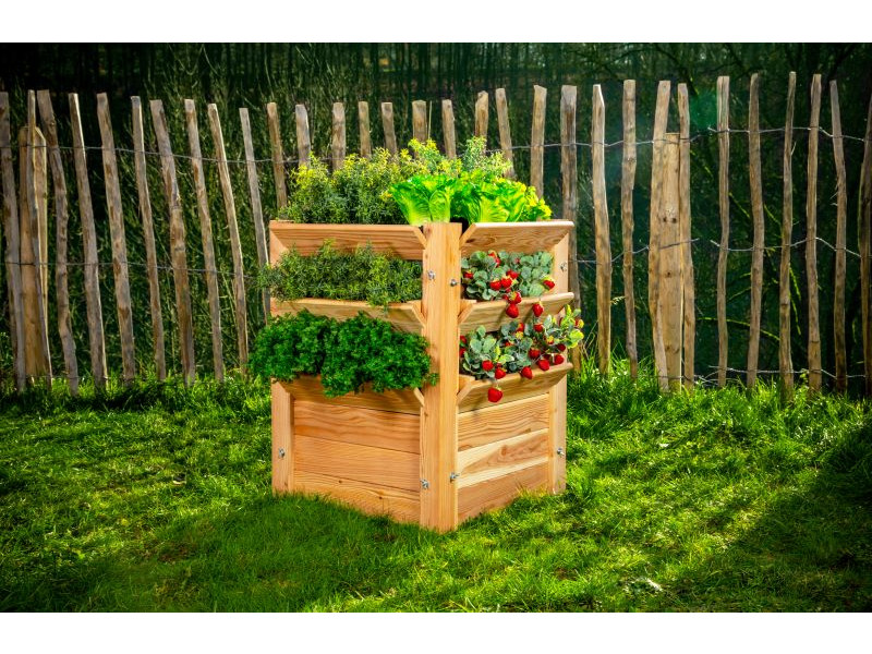 WESTMANN Premium Hochbeet Lärche 65x65x73 cm natur