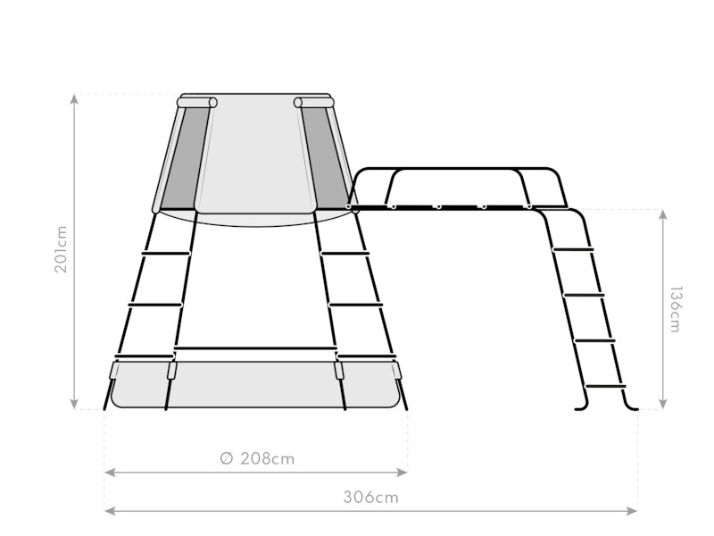 TP TOYS Stahl Klettergerüst EXPLORER mit Zelt
