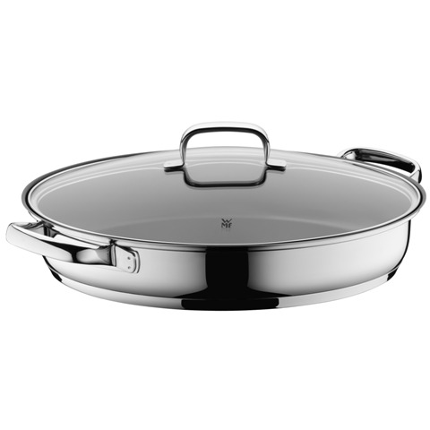 WMF Fischpfanne mit Glasdeckel oval 38 x 26 cm