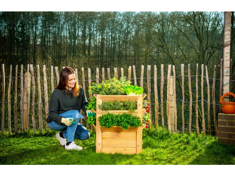 WESTMANN Premium Hochbeet Lärche 65x65x73 cm natur