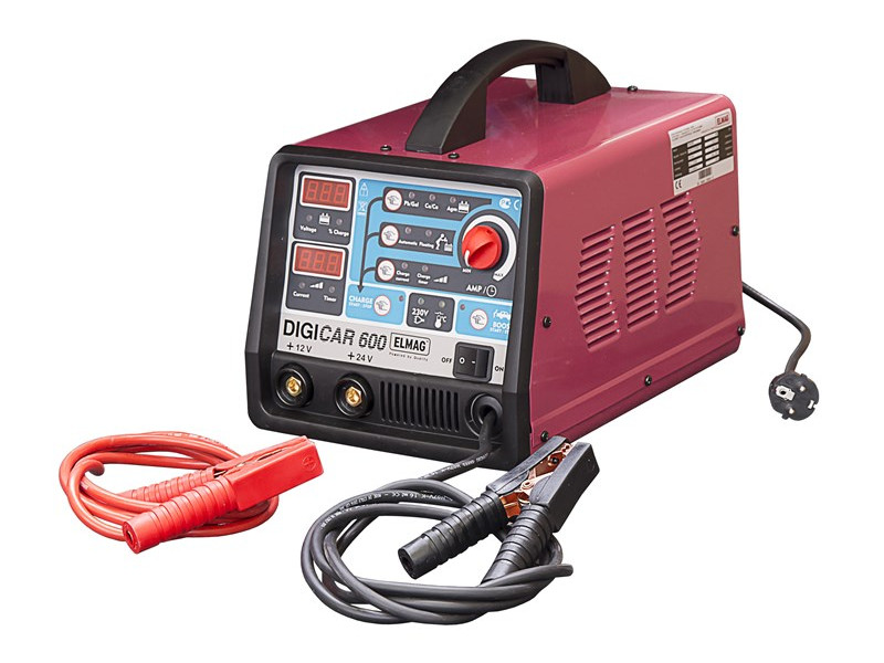 ELMAG DIGICAR 600 Automatik, Batterielade-Startgerät 12/24V tragbar