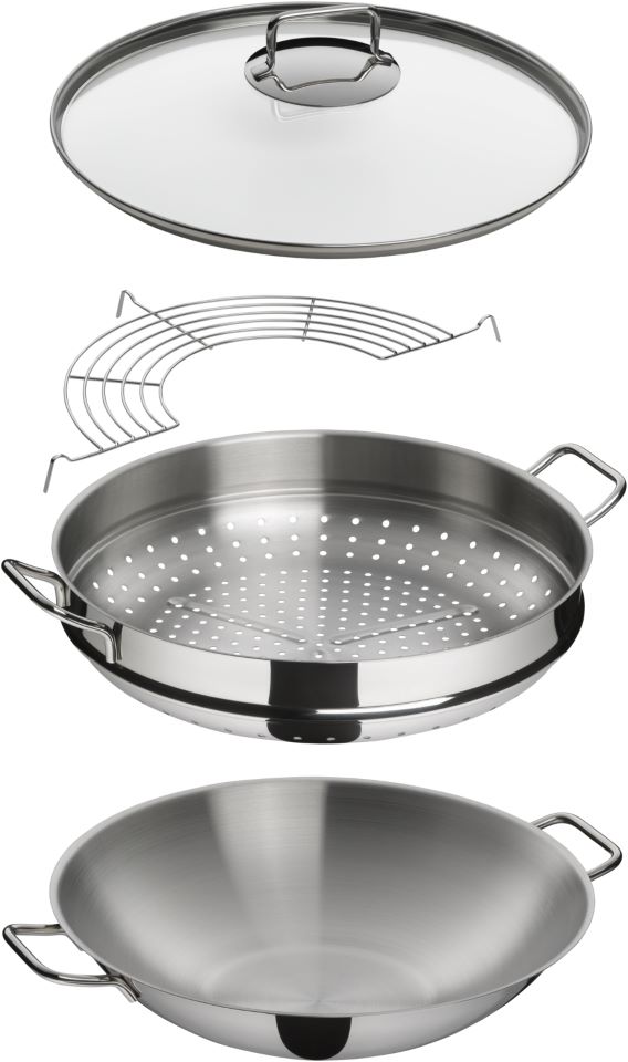 WMF Wok-Set MACAO 36 cm, 4-teilig