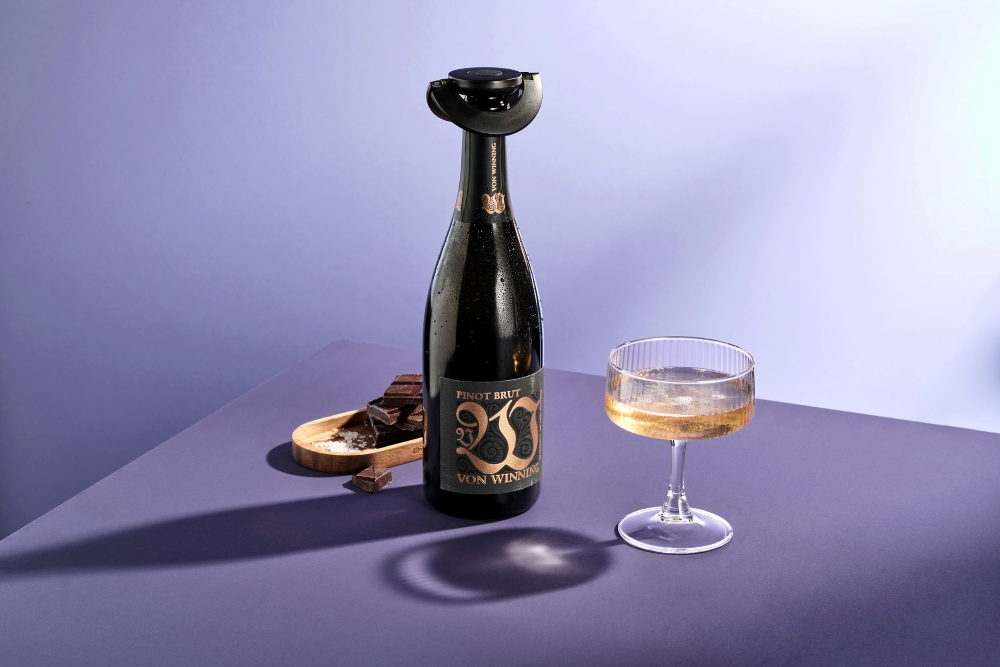 AdHoc Gusto FV31 Sekt- und Champagnerverschluss Schwarz
