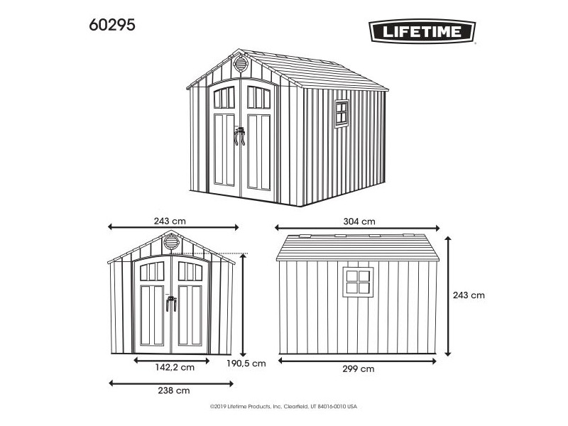 LIFETIME Gerätehaus JUPITER 6,90m2