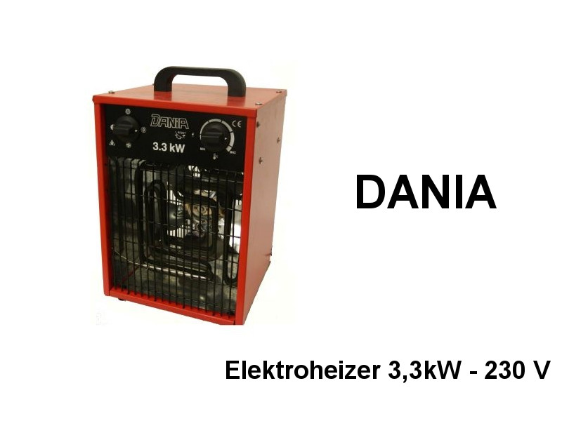 DANIA Elektroheizer 3,3 kW, 230V Heizgebläse Heizkanone