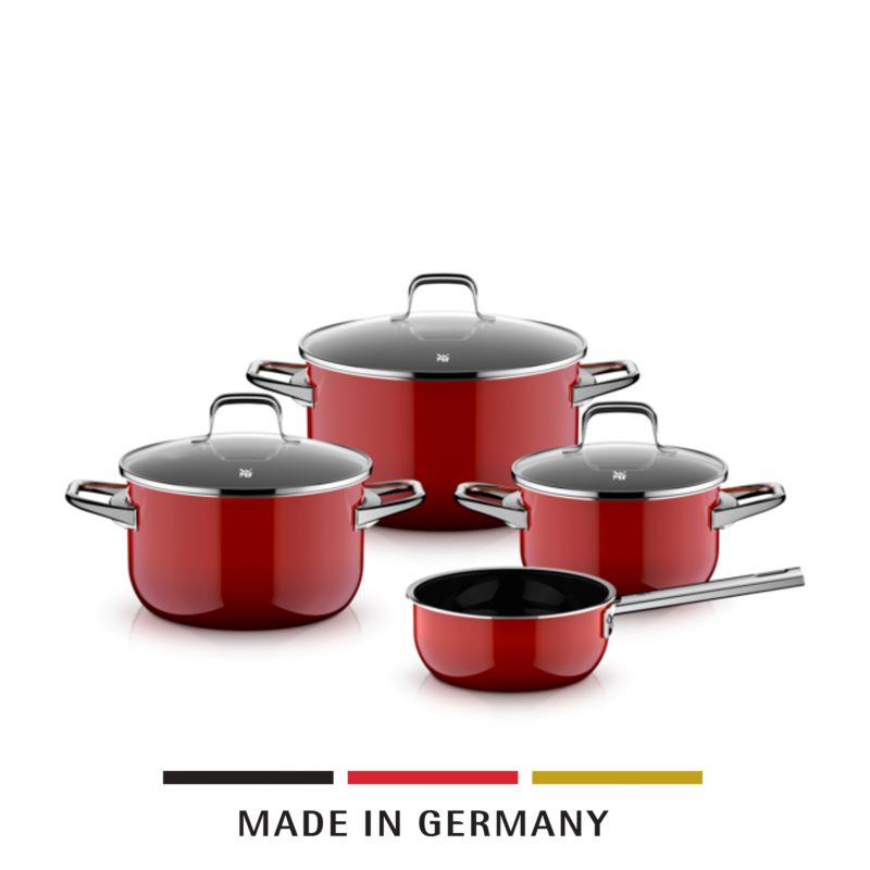 WMF Fusiontec Essential Pro, Topf-Set, 4-teilig, Passion Red