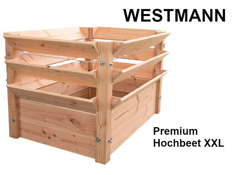 WESTMANN Premium Treppenhochbeet Lärche 120x76x64 cm natur
