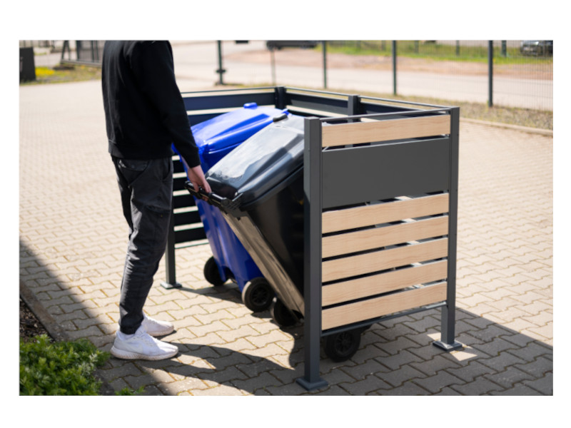 WESTMANN PLANUM 120 2er Mülltonnenverkleidung 240l Holzoptik