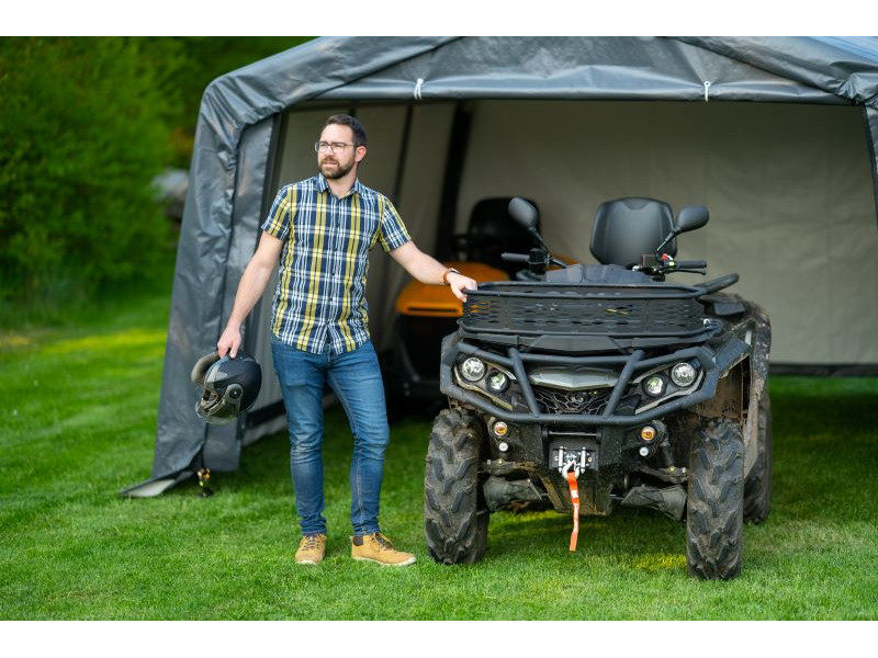 SHELTERLOGIC Folien Garage in-a-BOX 18,13m² 490x370cm GRAU