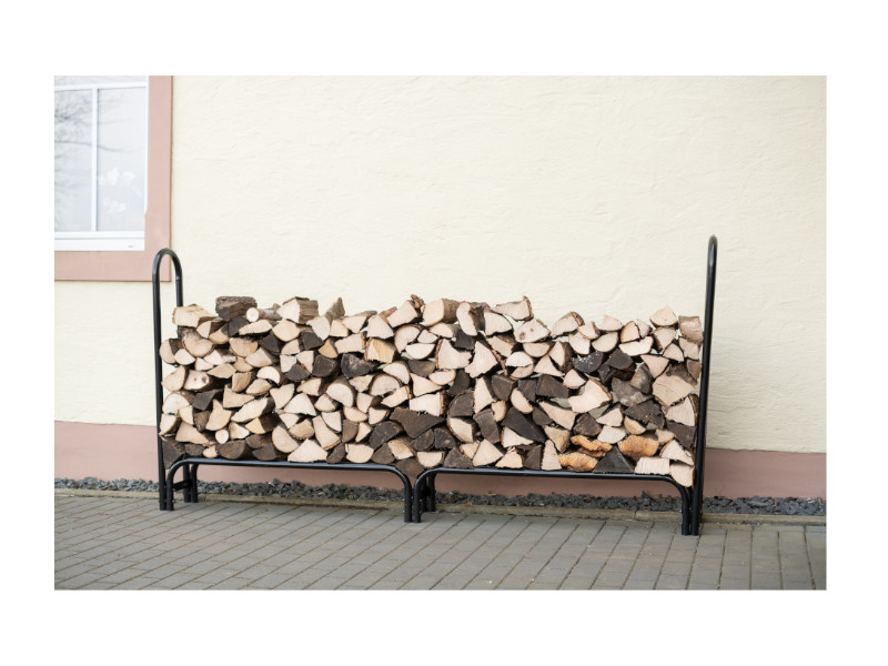 SHELTERLOGIC Kaminholzregal mit Abdeckung 25x244x118 cm