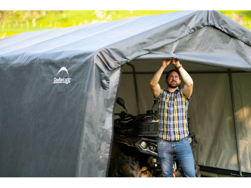 SHELTERLOGIC Folien Garage in-a-BOX 18,13m² 490x370cm GRAU