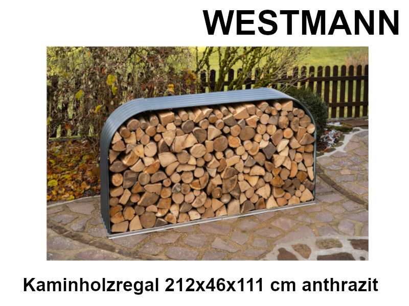 WESTMANN Kaminholzregal 212x46x111 cm anthrazit