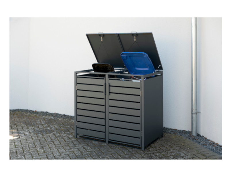 WESTMANN KUBUS 2er Mülltonnenbox anthrazit
