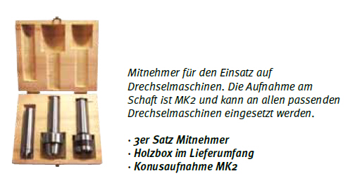 HOLZSTAR Mitnehmerset 3-tlg für Drechselbank - 5931056