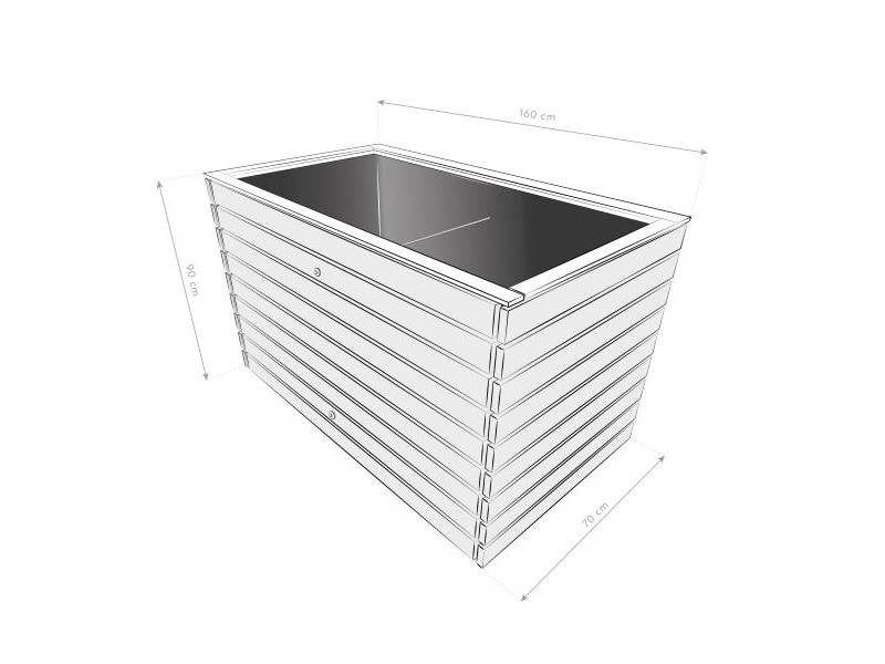 WESTMANN Hochbeet Fichte 160x70x90 cm natur