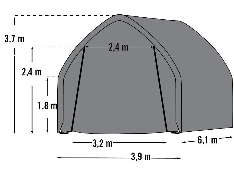 SHELTERLOGIC Folien Garage Weidezelt in-a-BOX 23,8m²