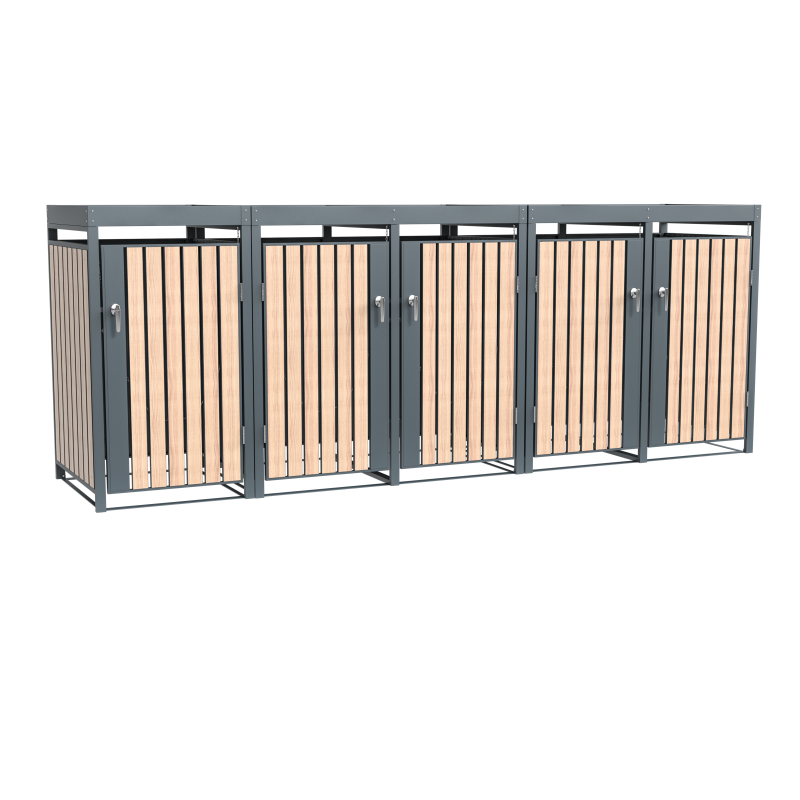 WESTMANN Mülltonnenbox metall Planta 5x240 l