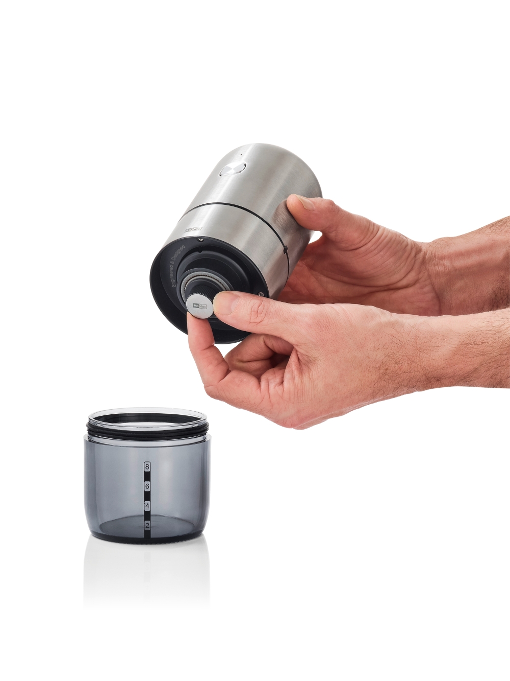 AdHoc i.Mill MC10 Elektrische Kaffeemühle USB-C 18,6 cm Edelstahl