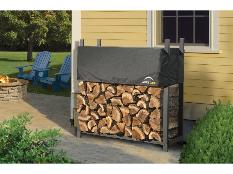 SHELTERLOGIC Kaminholzregal mit Abdeckung 36x120x119cm
