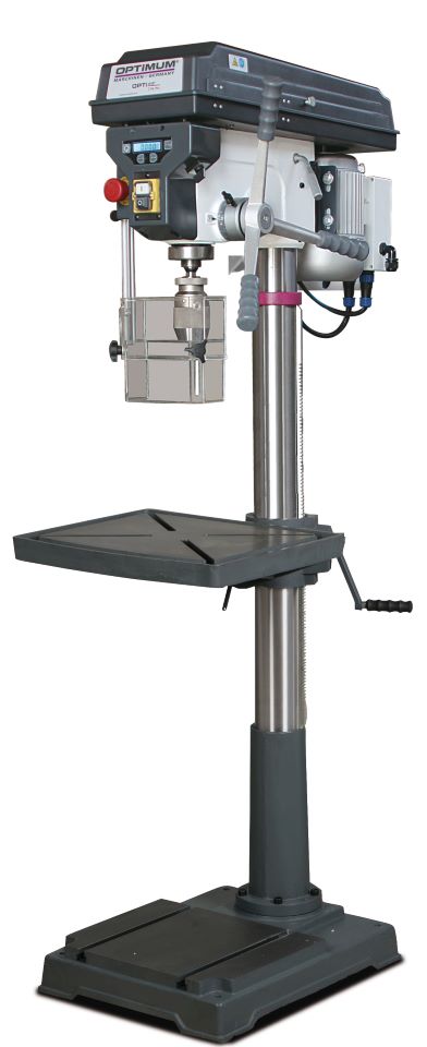 OPTIMUM Tisch- und Säulenbohrmaschine mit Keilriemenantrieb D 33Pro SET 400V
