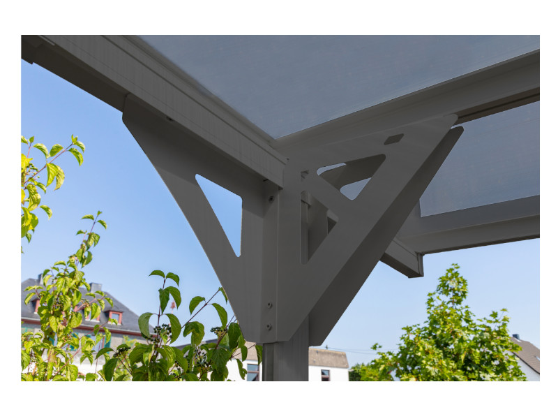 WESTMANN Flachdach Carport 305x503x232 anthrazit 15m²