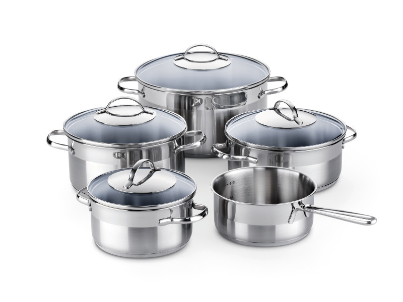 KELOMAT Kochtopfset, Topfset 9-tlg MURANO S Edelstahl