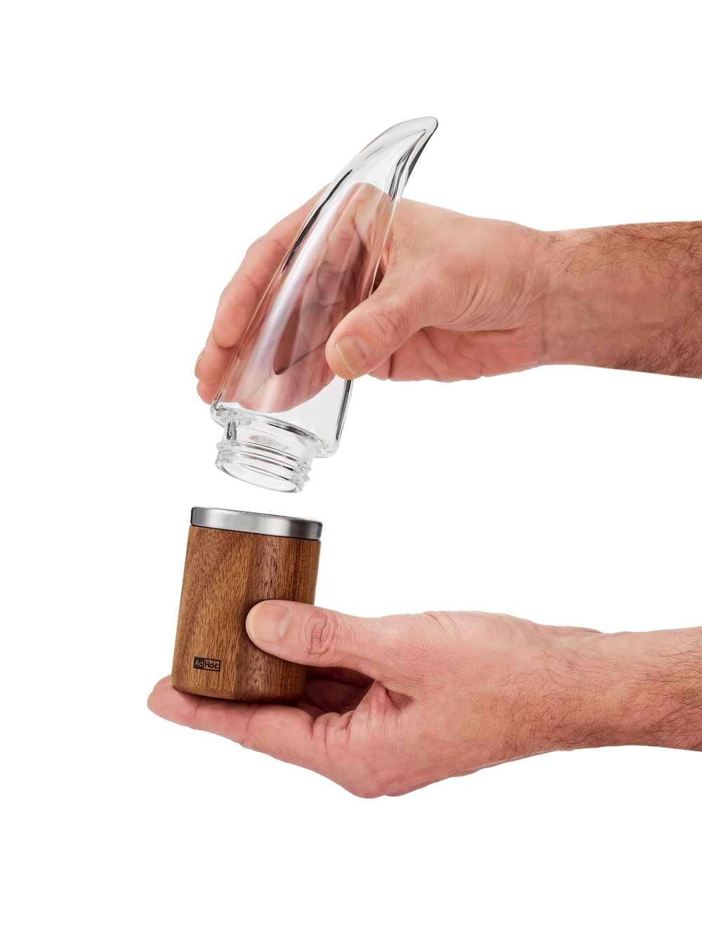 AdHoc Peperone MP233 Chilischneider mit SchneidWerk® 22 cm Glas Akazienholz Edelstahl