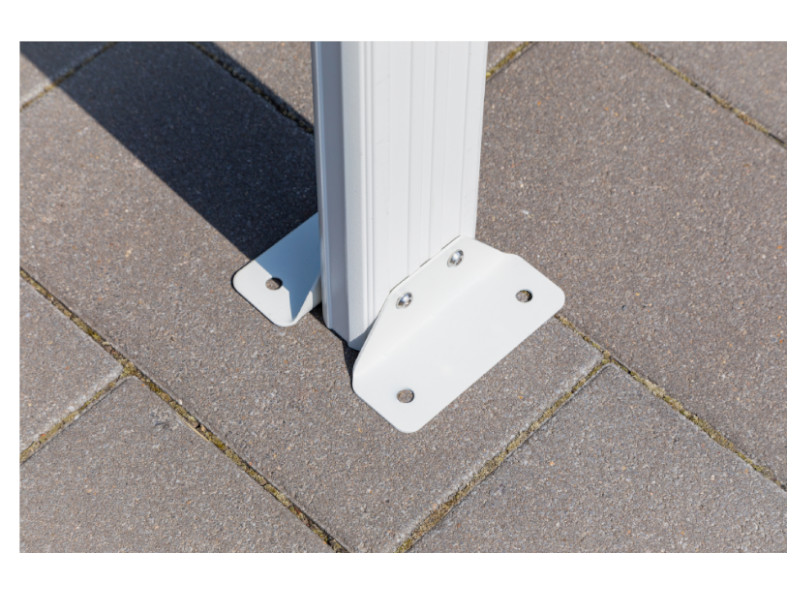 WESTMANN Flachdach Carport 305x503x232 weiss 15m²