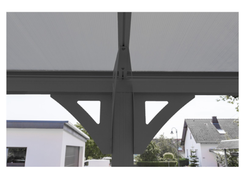 WESTMANN Rundbogen Carport 300x505x220 anthrazit 15m²