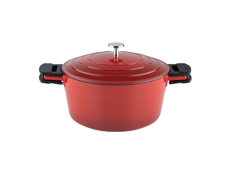 KELOMAT Schmortopf mit Deckel 24cm KERAMIKA RED 4.7L