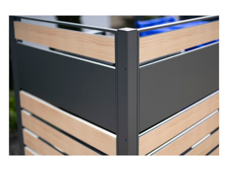WESTMANN PLANUM 120 2er Mülltonnenverkleidung 240l Holzoptik