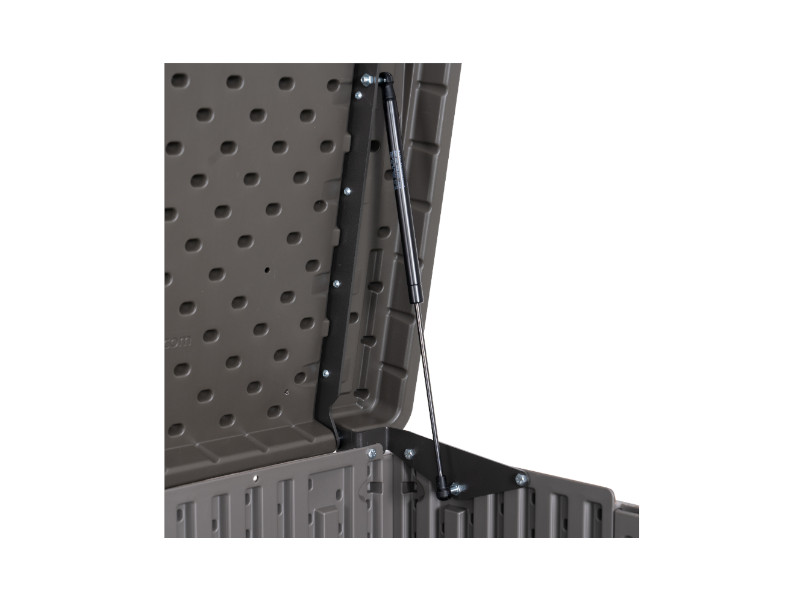 LIFETIME Gartenbox Mülltonnenbox Kunststoff 3x240l grau/braun