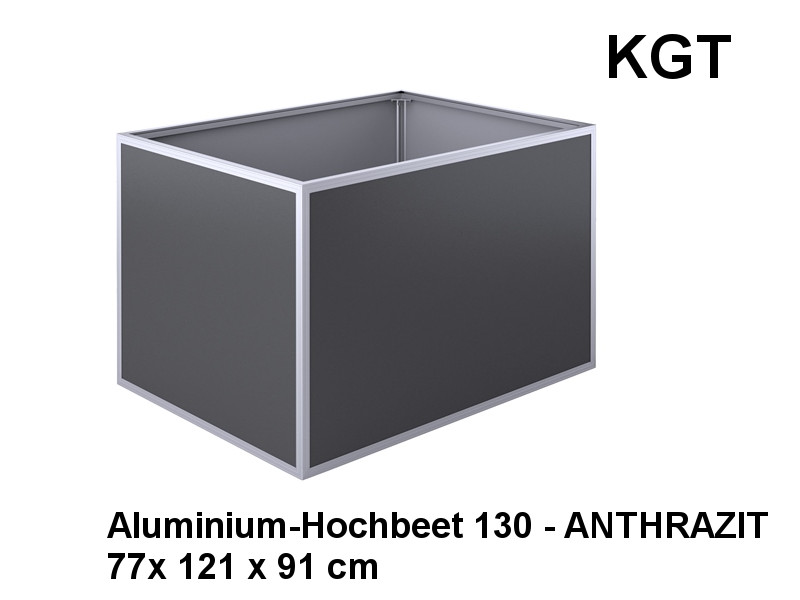 KGT Aluminium-Hochbeet 130 ANTHRAZIT 77 x 121 x 91 cm