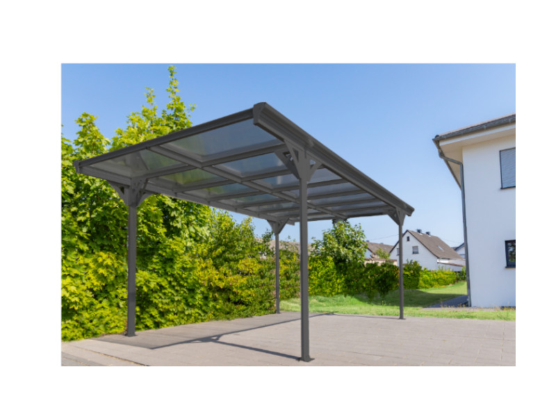WESTMANN Flachdach Carport 305x503x232 anthrazit 15m²