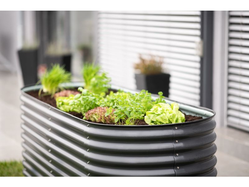 WESTMANN Hochbeet Metall Oval 240x80x82 cm anthrazit