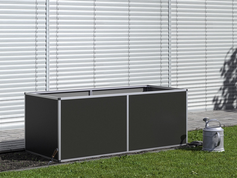 KGT Aluminium-Hochbeet 210 ANTHRAZIT 77 x 205 x 91 cm