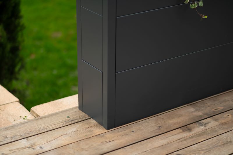 WESTMANN Metall Pflanzkübel Talus XL Anthrazit