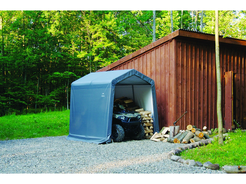 SHELTERLOGIC Gerätehaus Folienhaus in-a-BOX 5,76m² 240x240cm GRAU