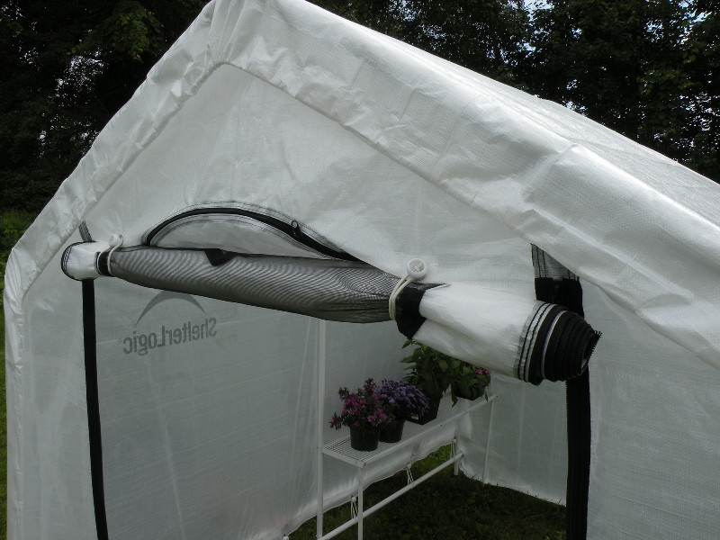 SHELTERLOGIC Folien Gewächshaus Treibhaus 4,32 m² inkl. Regalen