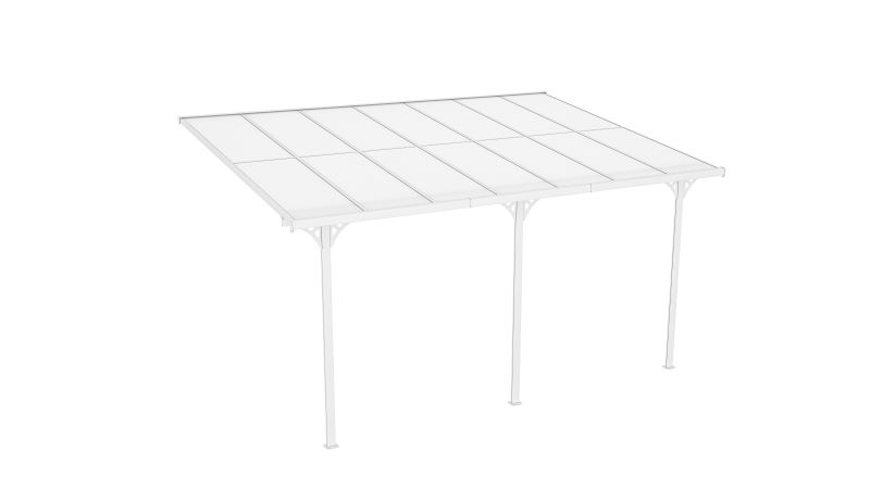 WESTMANN Alu Terassenüberdachung Bruce 435 weiß