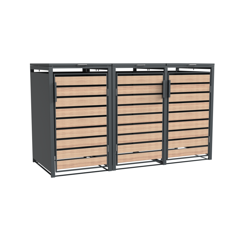 WESTMANN Mülltonnenbox metall Lacina 3x240 l