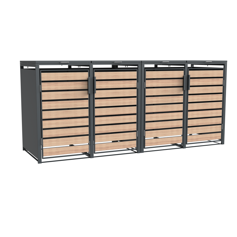 WESTMANN Mülltonnenbox metall Lacina 4x240 l