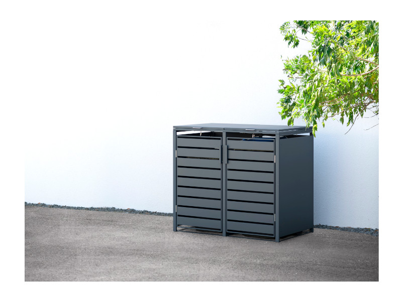 WESTMANN KUBUS 2er Mülltonnenbox anthrazit