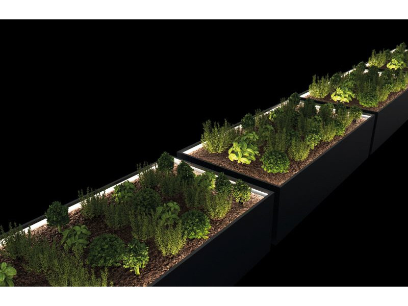 HERSTERA Pflanzgefäß Metall 150x100x50 anthrazit