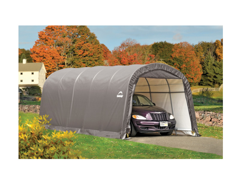 SHELTERLOGIC Folien Garage in-a-BOX 22,57m² 600x370cm GRAU